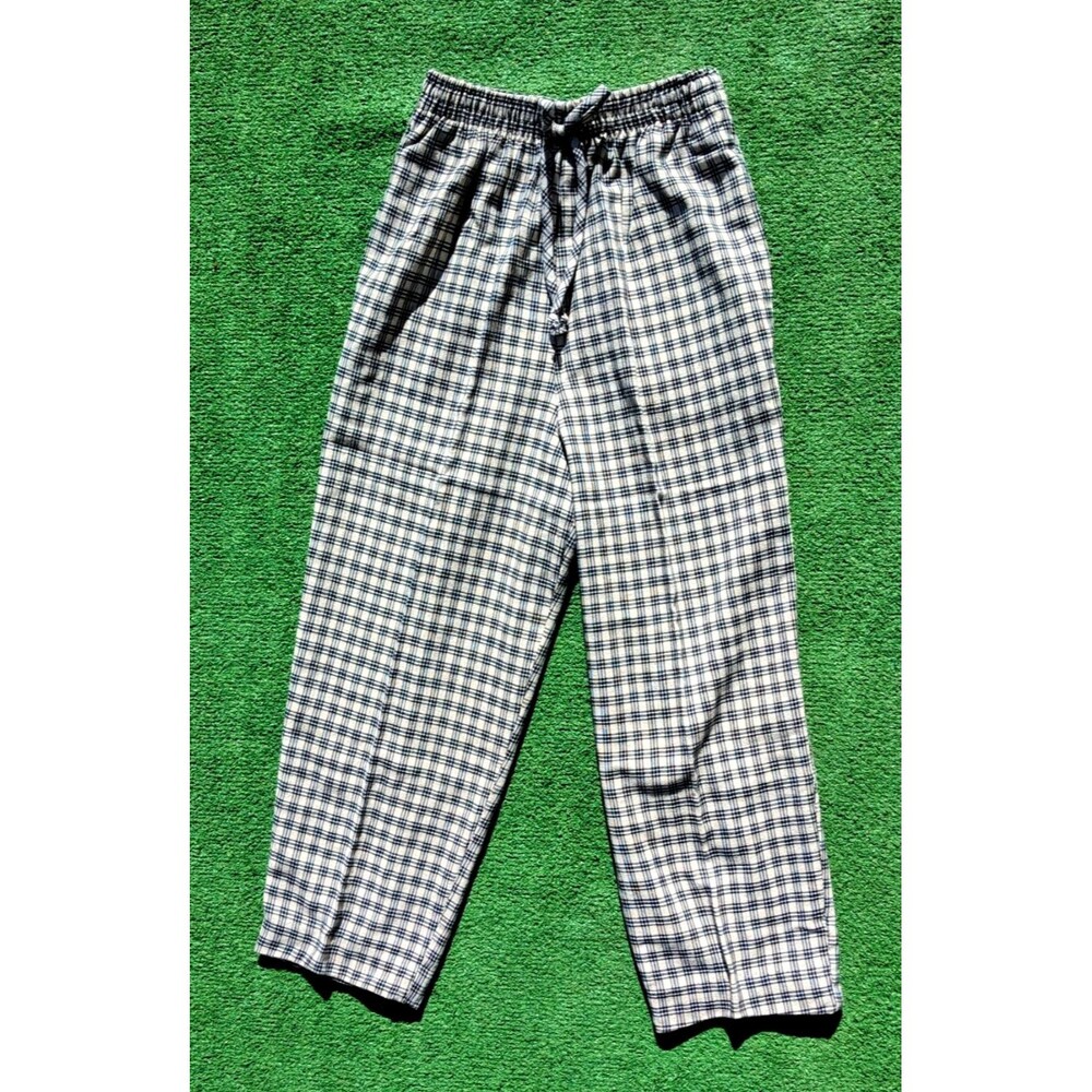 Vintage 70'S Christy Girl High-Waisted Plaid Pleated-Front Pants Petite Sz 8 EUC